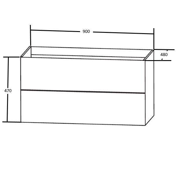 Мебель для ванной Puris Ice line WUA339023 895/194-310 90 серый