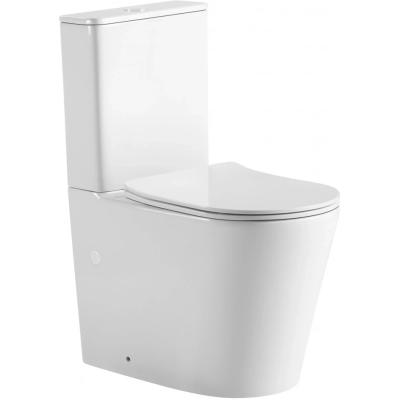 Унитаз-компакт Abber Bequem AC1112T безободковый, торнадо, с сиденьем микролифт, белый