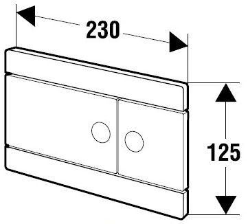 Кнопка смыва Schwab Line 5850047 хром/матовый хром