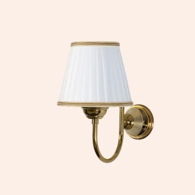 Светильник Tiffany World Harmony настенный, золото, абажур белый/золото