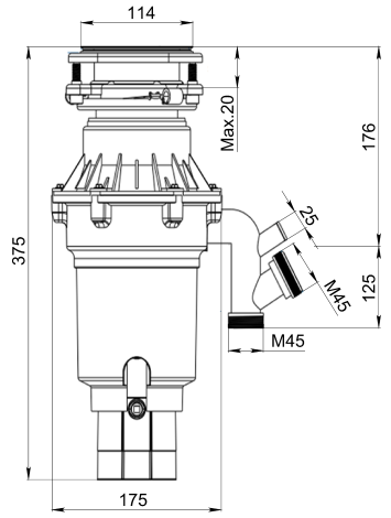 Измельчитель пищевых отходов Granula (R650)