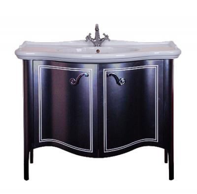 Тумба с раковиной Tiffany World Bristol 71107 110 черная глянцевая