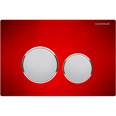 Кнопка смыва Charus Bagliore FP.330.RED.10 для инсталляции, красный/хром