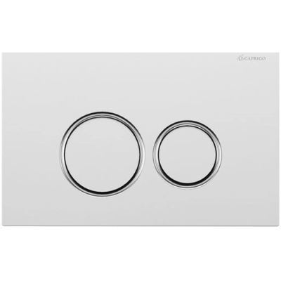Кнопка смыва Caprigo Dew-R DA001-white/crm для инсталляции, белый/хром/белый