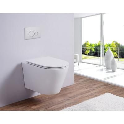 Унитаз подвесной Esbano Clavel безободковый, белый матовый