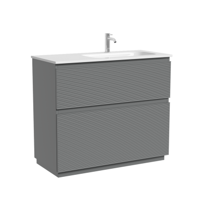 Тумба напольная SANCOS  Folk Floor правая 995х445х850, c двумя ящиками оснащенными доводчиками, Ergraut soft, FL100FRES