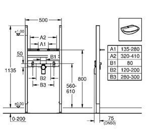 Система инсталляции Grohe Rapid SL 38731000 для раковин