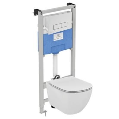 Комплект Ideal Standard Tesi T355101 подвесной унитаз + инсталляция+ кнопка смыва