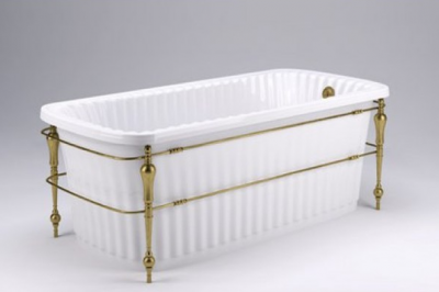 Ванна акриловая Migliori Olivia Console ML.OLV-40.102.BI.BR 174х83 белая, бронза