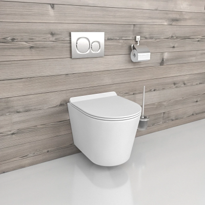 Унитаз подвесной beWash Aldo BKWHR401480 безободковый, с сиденьем микролифт, белый матовый