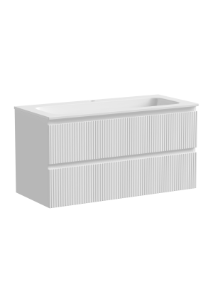 Тумба подвесная SANCOS Snob T 995х445х500, c двумя ящиками оснащенными доводчиками, Bianco, SNT100W