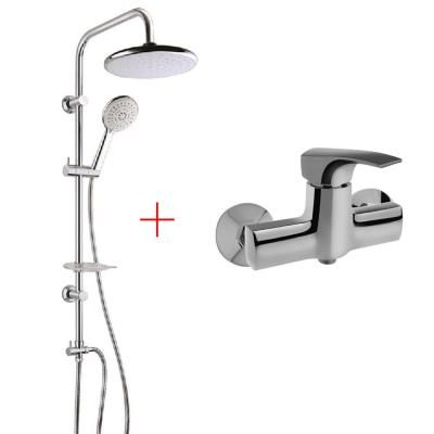 Комплект смесителя 2в1 Paini Angel ANWTCRTUSEPQT2NJ2VLN1RPTS для душа с душевой системой, хром, белый