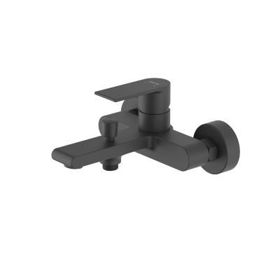 Смеситель для ванны AQUATEK, матовый черный AQ1440MB ЛИРА, Черный матовый