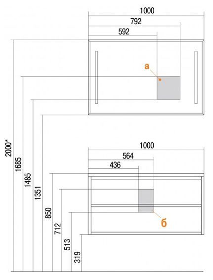 Зеркало Aquaton Римини 100 (1A136902RN010)