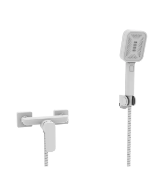 Смеситель однорычажный для душевой без излива Vieir V073561-F белый