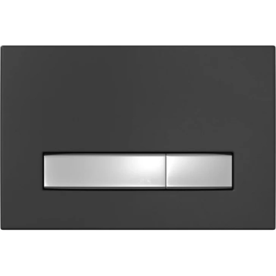 Кнопка смыва Berges Atom Line 049231 для инсталляции, черный матовый/хром