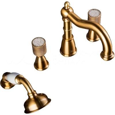 Смеситель Boheme Royal 391-Royal на борт ванны, на 4 отверстия, бронза