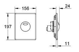Кнопка смыва Grohe Skate 38862000 хром