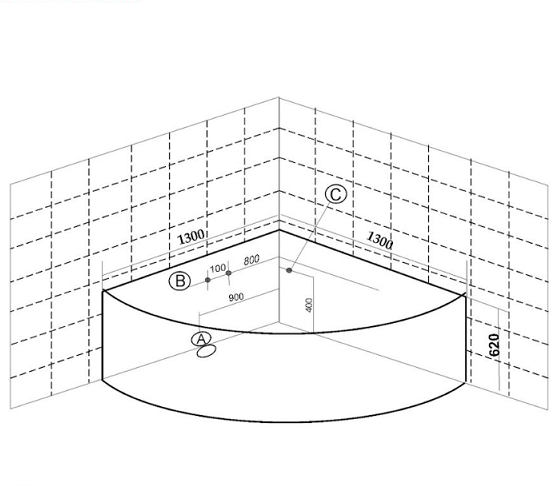 Акриловая ванна Frank F150 135х135 см, с гидромассажем