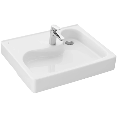 Раковина Santek Клио 1WH501784 63x51,5 см, над стиральной машиной, с кронштейнами и сифоном, белый