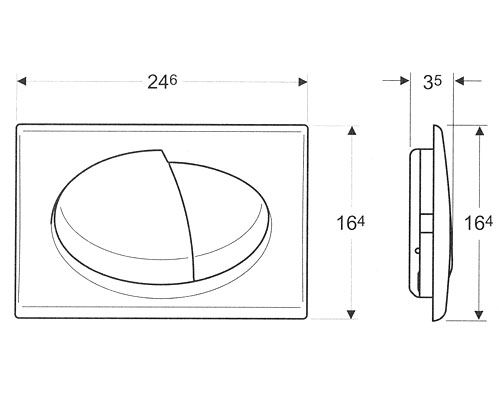 Кнопка смыва Geberit Twist 115.780.46.1 хром матовый