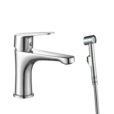 Смеситель для раковины с гигиеническим душем WesnaArt NOVA NOV03-212, хром