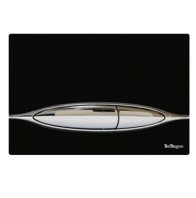 Кнопка смыва BelBagno ARTCRAFT BB-P46001 хром,  черное стекло