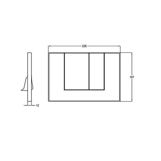 Система инсталляции для унитазов Kludi RAK80000 с кнопкой смыва, хром