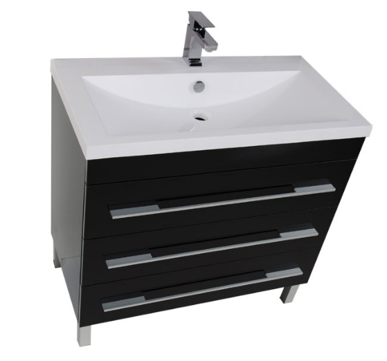 Тумба под раковину Aquanet Верона 00178473 90 черная