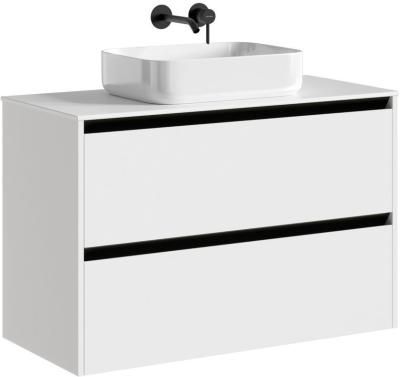 Тумба под раковину Allen Brau Activity 100 1.34006.WM белый матовый/черный браш