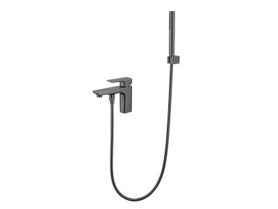 AQ1044BGM ВЕГА смеситель врезной на борт ванны на 1 отв. Aquatek, оружейная сталь