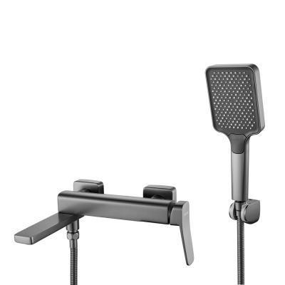 Смеситель для ванны однорычажный  Shevanik S9952T, Оружейная сталь