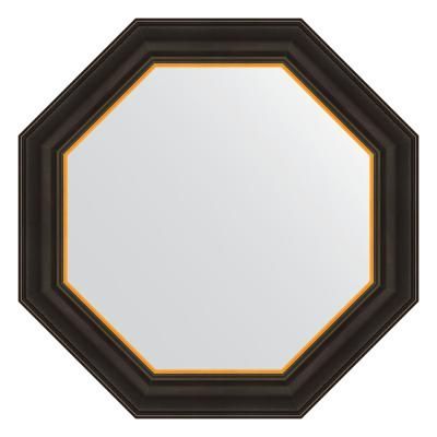 Зеркало Evoform Octagon BY 7402 58x58 черное дерево с золотом