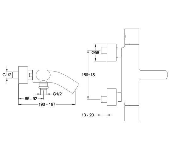 Термостат Jacob Delafon Talan E10089RU-CP для ванны с душем