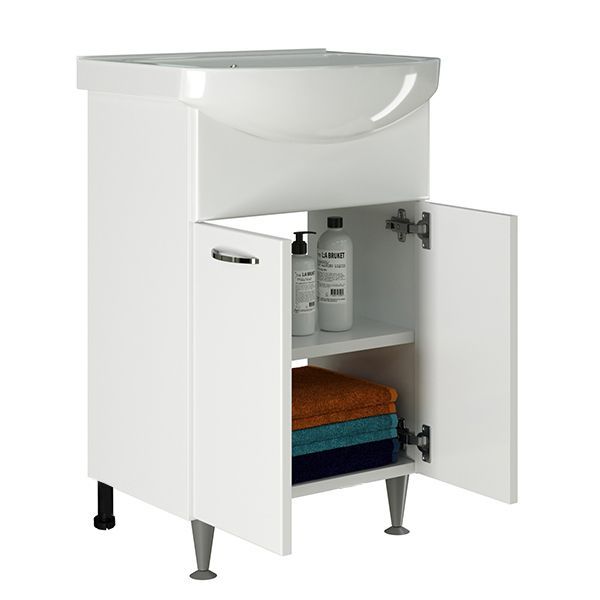 Тумба для ванной MIXLINE "СТАНДАРТ-55" под раковину Уют-55 (Rosa) (ПВХ) (554972)