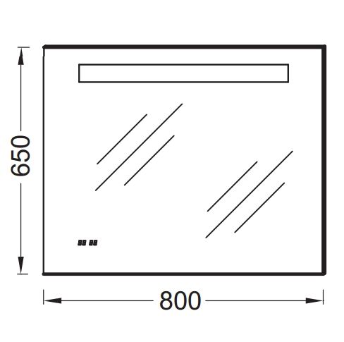 Зеркало Jacob Delafon Formilia EB1160-NF (EB1041-NF) 80 см, часы