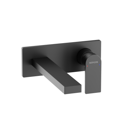 Смеситель для раковины SANCOS Studio c внутренней частью, черный матовый,  SC9017MB