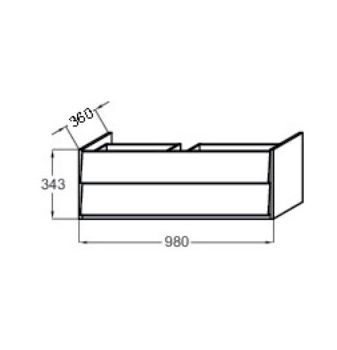 Тумба для комплекта Jacob Delafon Escale EB760-HU (EB760-G1C) 98 см, белый бриллиант