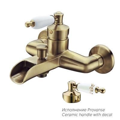 Смеситель Boheme Vogue 203-MR-B для ванны, бронза, ручка керамика Provance