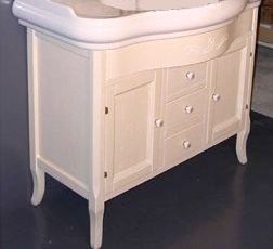 Тумба с раковиной Tiffany World Rebecca 100 белая матовая