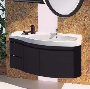 Тумба под раковину Aquanet Опера 2-115 R черная