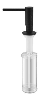 Дозатор для жидкого мыла Paulmark DECUS D004-418, чёрный металлик
