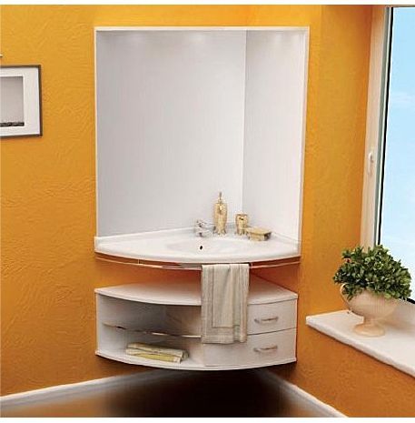 Тумба под раковину Aquanet Корнер 00158823 80 R открытая, белый