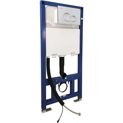 Инсталляция для унитаза Swedbe Smart 0555 с кнопкой смыва, хром