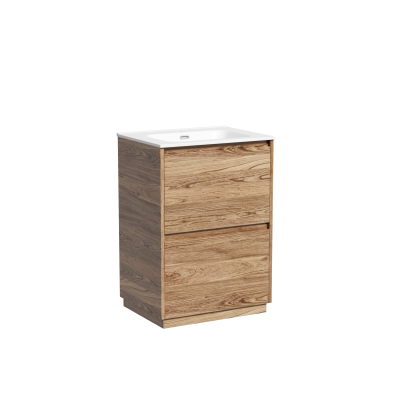 Тумба под раковину SANCOS Libra Floor напольная, 590х450х840, c двумя ящиками оснащенными доводчиками, дуб чарльстон,  LB60FECH