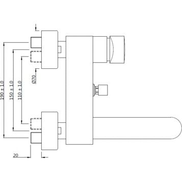Смеситель Jaquar Opal Prime OPP-CHR-15119PM для ванны