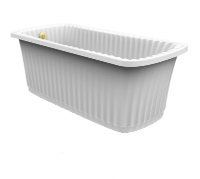 Ванна акриловая Migliori Olivia Panello ML.OLV-40.101.BI.DO 174х83 белая панель, золото