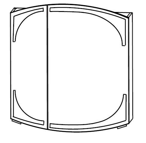 Шкаф-зеркало Puris Classic Line S2A437R39 763/160 70 R венге