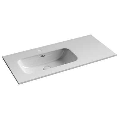 Раковина накладная мебельная Element чаша слева с отверстием под смеситель 1010x465x180 мм цвет белый CN7003L