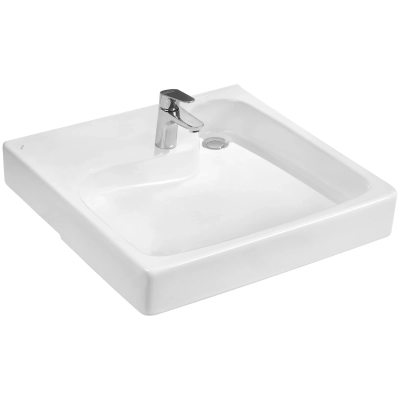 Раковина Santek Клио 1WH501785 63x61 см, над стиральной машиной, с кронштейнами и сифоном, белый